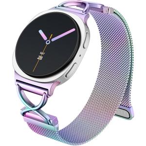 Metal Bands Compatible for Galaxy Watch 8 Band 40mm 44mm/Galaxy Watch 8 Classic Band 46mm,Magnetic Mesh Stainless Steel Replacement Wristband Loop Strap for Samsung Watch 8/8 Classic (2025) Women Men, Colorful