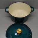 Mueller DuraCast 6 Quart Enameled Cast Iron Dutch Oven Pot with Lid, Heavy-Duty, Oven Safe up to 500 F & Across All Cooktops, Wedding Registry Ideas & Gifts, Emerald