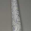 Safiyya 787''  17.3'' Peel and Stick Wallpaper Boho Floral Blue and White Contact Paper Self Adhesive Removable Wallpaper for Bathroom Vinyl Rolls