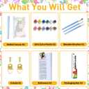 Mandun 2 Pack Paint by Numbers Kit for Adults, Cat Giaffe Paint by Numbers for Adults, DIY Adult Painting by Numbers Beginners on Canvas Acrylic for Home Wall Art Decor 12x16Inch (Rolled Package)