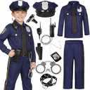 Ekoropshop Police Costume for Boys Cop Uniform Costume for Halloween Cosplay Party Dress Up-Small