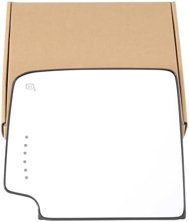 Driver Side Towing Mirror Glass for Chevy Silverado GMC Sierra 1500 2014-2018 Upper Left Side Tow Mirror Glass Replacement for Silverado Sierra 2500 3500 HD 2015-2018, L