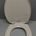 Bemis 7300SLEC Slow Close Toilet Seat, Easy Clean Hinges and Durable Plastic Seat, Made in USA, Elongated, Bone