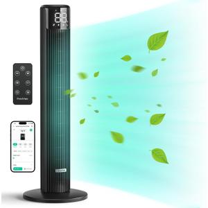 WindMaster Smart Tower Fan for Bedroom, 90 Oscillating Floor Fan Cold, Quiet Tower Fans for Home Bedroom, 36 inch Tall Standing Tower Fans 4 Modes 6 Speeds, 24H Timer Works with APP & Remote