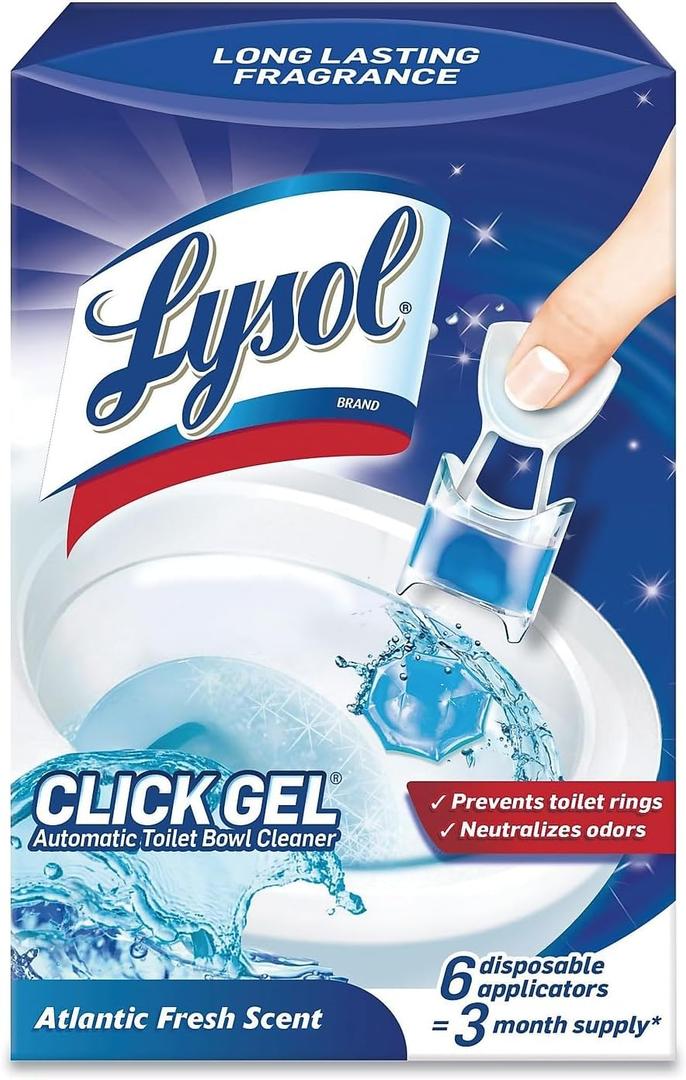 Lysol Click Gel Automatic Toilet Bowl Cleaner, Ocean Fresh Scent 6 ct, BB12/05/24