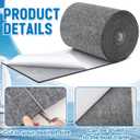 Soulchen 12in x 32ft Grey Boat Trailer Bunk Carpet with Adhesive, Marine Outdoor Polyester Marine Bunk Carpet for Boats Trailers and Ramps