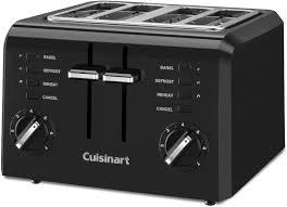 Cuisinart 4-Slice Compact Plastic Toaster, Black, CPT-142BKP1