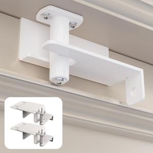 2 Pcs Adjustable Child Safety Door Top Lock, Child Safety Top Lock For Door, Metal Top Of Door Locks For Kids Safety, Door Top Lock For Interior Exterior French Door For Childproofing White