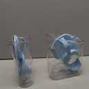 Clear Airtight Food Storage Containers, Cereal Dry Food Storage with Pour Spout and Measuring Cup Transparent Plastic Dispenser for Flour Rice Cereal Sugar (Blue,54oz)