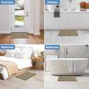 Bcoimo Bathroom Rugs 24x17, Bath Mats for Bathroom Non Slip with Rubber Backing,High Absorbent Microfiber Bath Rugs Quick Drying, Machine Washable, Durable Decor (White)