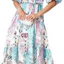 Sissyaki Women's Floral Maxi Dress 2026 Summer Spring Wedding Guest Dress (Teal), Large