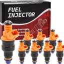 Fuel Injectors Compatible with F150 F250 F350 E150 E250 E350 Mustang Bronco Crown Victoria Expedition Excursion Grand Marquis 4.6L 5.0L 5.4L 5.8L Replace 0280150943, 0280150939, 0280150909