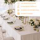 WIGENIUS 6 Pack White Table Cloth Rectangle Tablecloths 60X102 Inch,Polyester Table Cloth for 6 Foot Rectangle Tables,Wrinkle Resistant Washable Fabric Table Covers for Party,Wedding Banquet