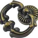 Pack of 4 Dia 2.5" Large Drop Cabinet Pulls Door Handles Ring Dresser Pull Knobs Drawer Knob Pulls Vintage Style Dark Antique Brass (Antique Brass,4)