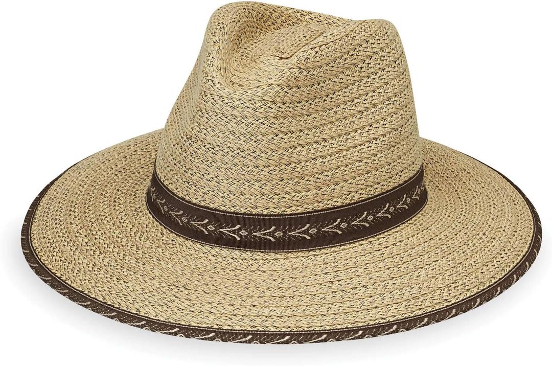 Wallaroo Hat Company Men's Cabo Fedora UPF 50+ Sun Protection, Wide Brim Sun Hat with Chin Strap, Adjustable