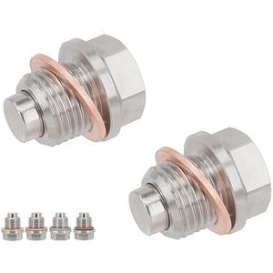 abczok 2PCS Stainless Steel Magnetic Hex Front Differential Oil Fill/Drain Plug fits Polaris Ace General Rzr Ranger Scrambler Sportsman Magnum ATV UTV Side By Side. Replace 2203739 2203738 DP018