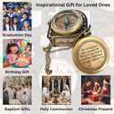 Inspirational Gift Compass - God My Lord Guide Me - Uplifting Baptism Gift, Graduation Gift, Birthday, Confirmation Gift for Men Women Boys Girls Teenage Kids