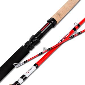 Fiblink Catfish Fishing Rods 7'6"/8'/9'/12' Catfish Pole 1 Piece/2 Piece Portable Travel Cat Catfishing Casting Rod (Medium Heavy/Heavy/Extra Heavy), 9'-Extra Heavy-2pc