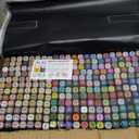 Alcohol Markers 262 Colors Drawing Pens Set Dual Tip Permanent Art Markers for Kids and Adult Gifts -262 Black Shell Refillable