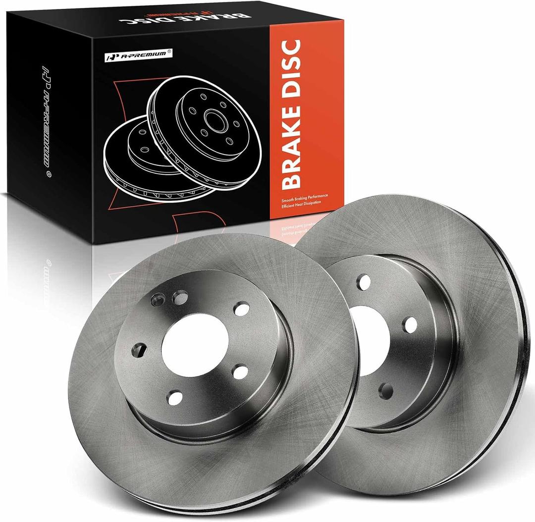 A-Premium 11.62 inch (295.2mm) Front Vented Disc Brake Rotors Compatible with Select Mercedes-Benz Models - C250 2012-2015, C300 2018-2012, 2-PC Set