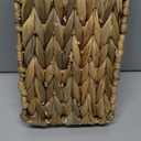 Bathroom Tray Countertop, 10 Inch Water Hyacinth Bathroom Basket, Toilet Tank Bathroom Vanity Tray, Rattan Wicker Tray for Bathroom Decor Coffee Table (Small) (10.1" x 6" x 2")