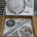 TCL Ceiling Fans with Lights, 52 Inch Low Profile Ceiling Fan with Light and Remote Control, Flush Mount, DC Reversible Motor, Noiseless, 6 Speeds Ceiling Fan for Bedroom (White)