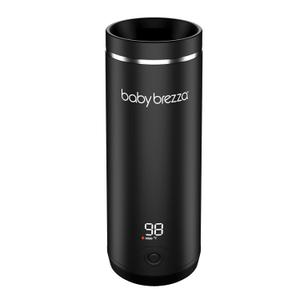 Baby Brezza Portable Warmer 3X Faster Baby Bottle Warming - Travel Breastmilk and Formula Warmer - Safe, Even Heating - Up to 9oz - No Adapters, Black