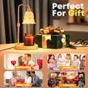 EPIMA Candle Warmer Lamp with Timer and Dimmer, Electric Wax Warmers for Scented Candles with 5 Brightness Settings, Anti-Glare Lamp with Adjustable Height, Home Decor, Gift for Christmas, Birthday (Champagne)