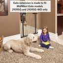 MidWest Homes for Pets Steel Pet Gate Extension; Pet Gate Extension Measures 11' Wide x 39' High in Textured Graphite (Fits MW Model # 2939SG & 2939SG-WD)