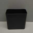 Veelesa Small Bathroom Trash Can 2.4 Gallon Wastebasket, Slim Metal Garbage Can Matte Black Stainless Steel Trash Bin for Bedroom, Office, Kitchen, Toilet, Rv, Near Desk, Under Sink