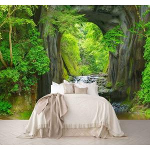 Reyhui Forest Stream Wall Mural Wallpaper Large Nature Scenery 108" x 75"
