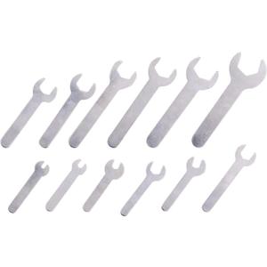 12PCS Single Open Ended Wrench Set Silver Flat Spanner Combination 1.5mm Ultra Thin Repair Tool for Limited Space Conditions