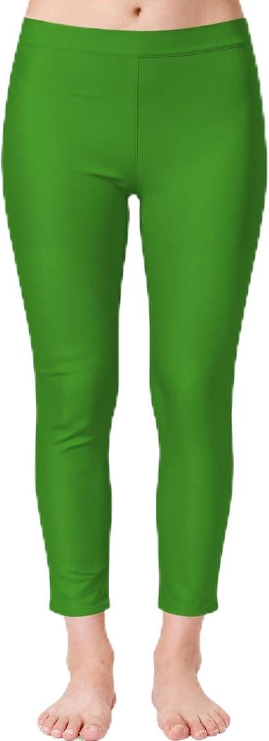 Wildarms Girls Leggings - Shimmer Dance Pants for Festive Wear for Yoga, Workouts,Casual wear (Green)