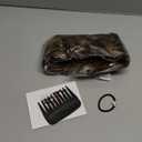 REECHO Curly Clip in Hair Extensions, 4PCS 24 inch Long Hair Extensions Clip ins Lace Weft Natural Hairpieces for Women Daily, Chocolate Brown with Highlights