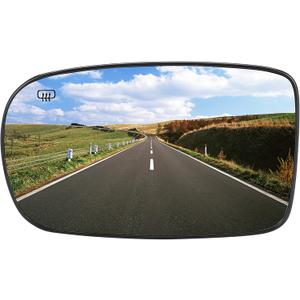 Driver Left Side Heated Mirror Glass Fits for Chrysler 200 2011-14, for 300 2011-2021, for Dodge Charger 12-21 Replacement for 68101147AA