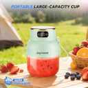 Personal Blender, Compact Cordless, BPA-Free, 20 oz (600ml), USB-C Rechargeable Makes Juices, Milkshakes, Smoothies Ideal for Travel, Gym, Office