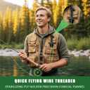 Magnetic Fly Fishing Threader Easy Tippet Threader Tool for Small Flies, Fly Tying & Rigging Accessory for Anglers, Quick & Precise Line Threading Tool