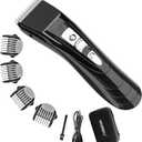 HAUSBELL Cordless Rechargeable Hair Clippers for Men, Women & Kids - Adjustable 4-Position Blade, Beard Trimmer, Professional Home Hair Cutting Kit with Travel Case, Barber Clippers