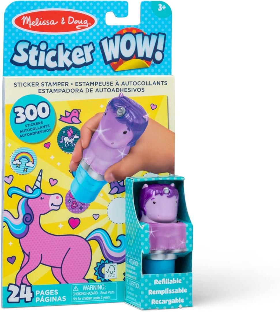Melissa & Doug Glitter Unicorn Sticker Activity Pad & Stamper Book, 1 EA' (Single)