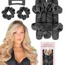 Heatless Curls Overnight No Heat Flexi Rods Large Jumbo Hair Rollers Curlers to Sleep in for Long Hair, Soft Satin Heatless Curling Rod Set for Women Beauty Curly Hair Styling Tools Accessories