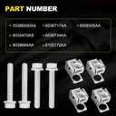 4 Sets Exhaust Manifold Flange Bolts & Nuts 03442 Hardware Kit Compatible with Jeep Wrangler, Dodge Durango Dakota, Ram 1500, Replace# 55366000AA 6036717AA