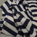 BAEJMJK Cute Dog Shirt Boy Girl Dog Clothes Striped Collared Polo T-Shirt for Small Medium Dogs Cats Soft Breathable Pet Puppy Outfits(Navy Blue,XX-Large)