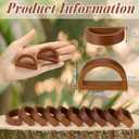 Remerry 24 Pcs Wooden Napkin Rings Handmade Dining Napkin Holder Buckles Farmhouse Semicircle Serviette Ring for Xmas Gathering Everyday Use Harvest Wedding Table Setting (Wood Color)