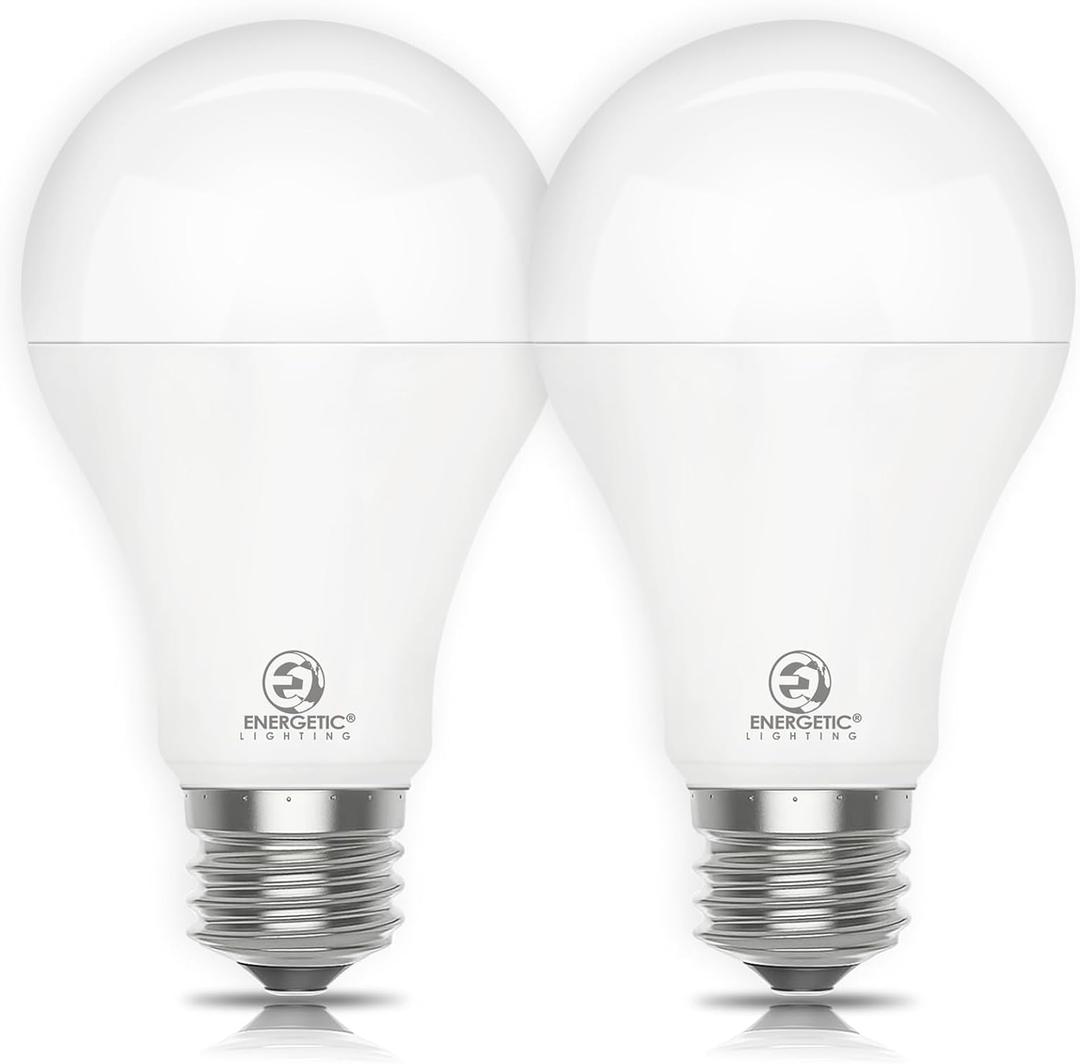 Energetic Dimmable A21 LED Bulb, 150 Watt Equivalent, Super Bright Light Bulb, Cool White 4000K, 2300LM, Brightest LED Bulbs, E26 Standard Base, Damp Rated, UL Listed, 2-Pack