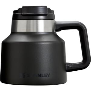 STANLEY Tough-To-Tip Admiral's Mug 20 oz | Twist-on Flip Open Lid | Wide Body with Non-Skid Rubber Base | Insulated Stainless Steel Coffee Cup | BPA-Free