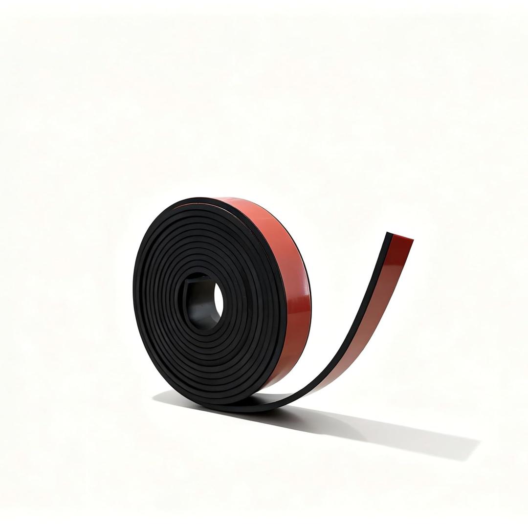 2 x Neoprene Rubber Strip with Adhesive Backing, 1/8"(3.0mm) Thick | Oil-resistant, Waterproof, Flexible For weather stripping, Resealing, protection, 1" Wide x 1/8" Thick x 10' Long