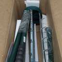 Goplus Rolling Lawn Aerator, 18-Inch Garden Yard Rotary Push Tine Heavy Duty Spike Soil Aeration, Manual Lawn Aeration Tool w/ 41-Inch Handle (Silver)