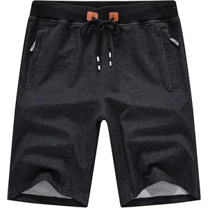 QPNGRP Mens Shorts Casual Drawstring Zipper Pockets Elastic Waist, Size 40