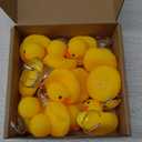 Chivao 12 Pcs Yellow Rubber Ducks with 12 Pcs Crown, Bath Toys Bathtub Duckies Mini Ducks for Float Bathtub Toys Baby Shower Birthday Party Favors