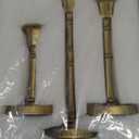 Brass Gold Candle Holder - 3 PCS Taper Candlestick Holders - Vintage Candle Stick Holders - Modern Home Decor Centerpiece - Cozy Atmosphere Gift for Home Decor, Wedding, Housewarming Gift